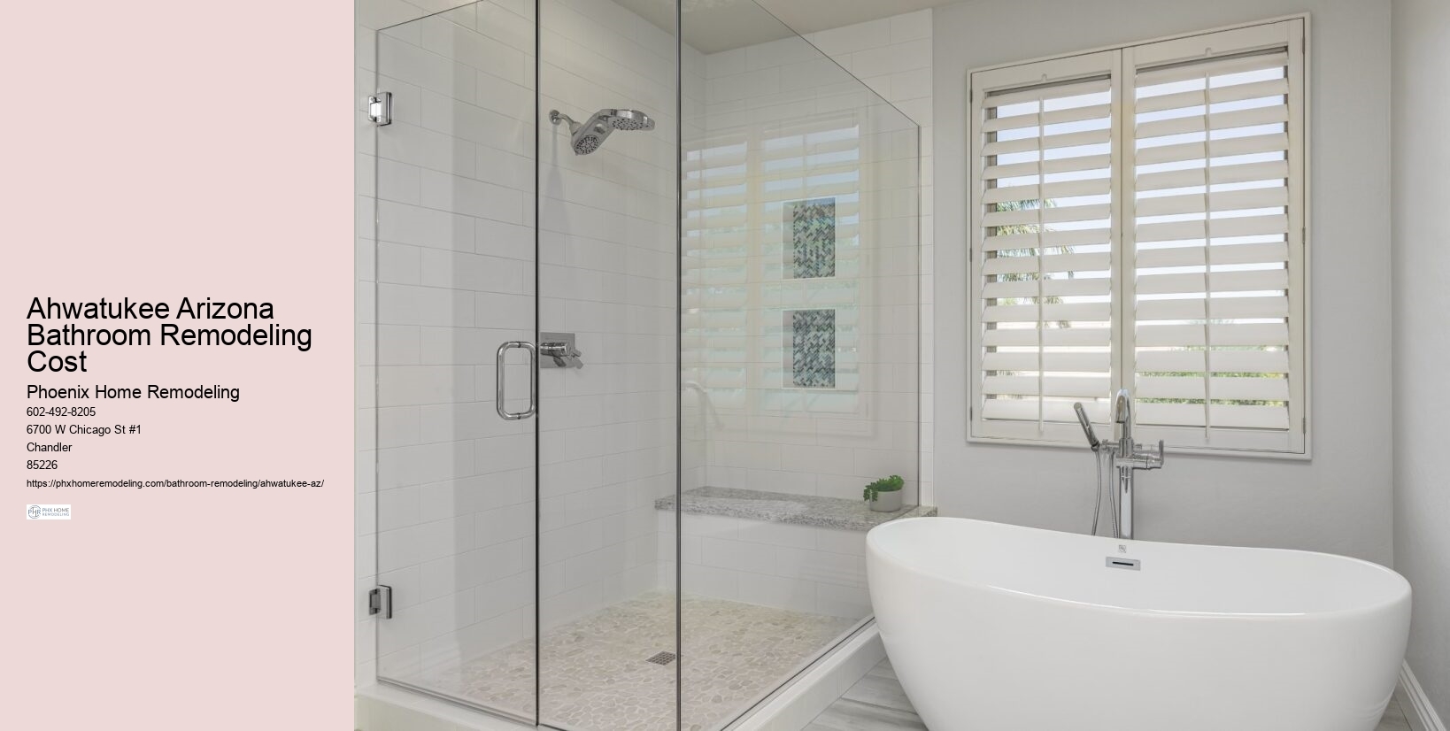 Bathroom Improvement Cost In Ahwatukee Arizona